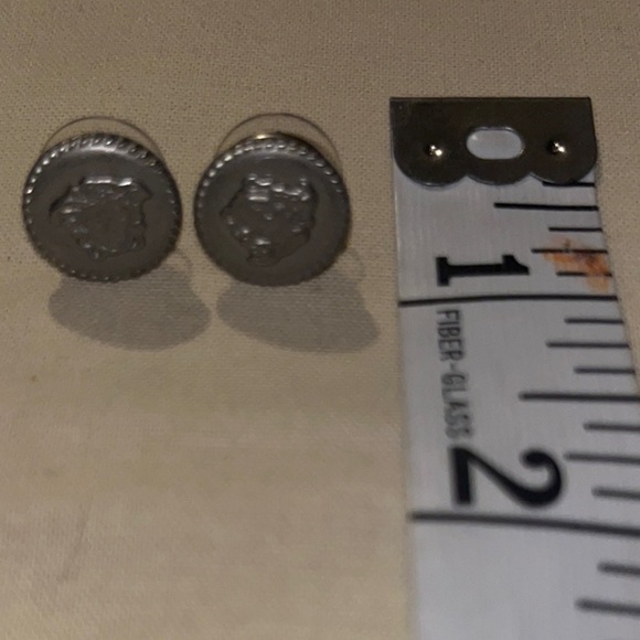 Versace Silver Medusa Stud Earrings - Picture 6 of 6